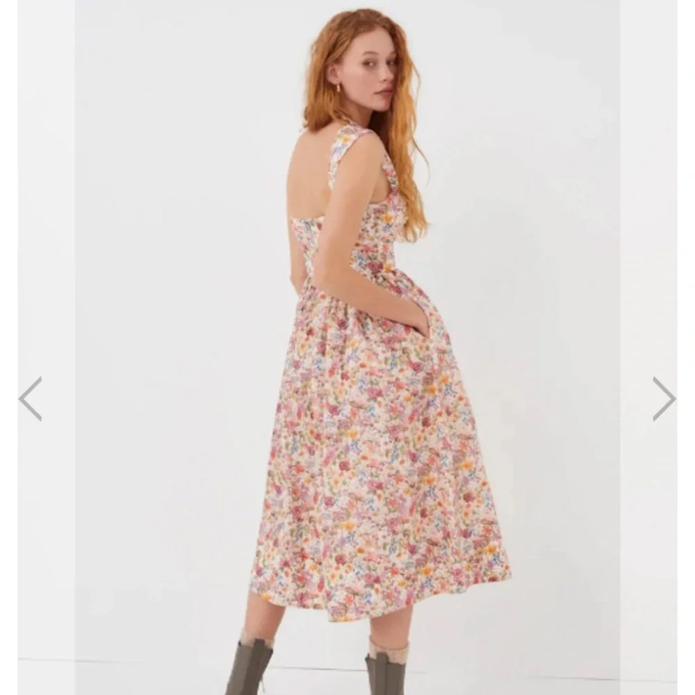 FOR LOVE & LEMONS THEODORA MIDI DRESS - PINK Size Medium - Picture 4 of 16